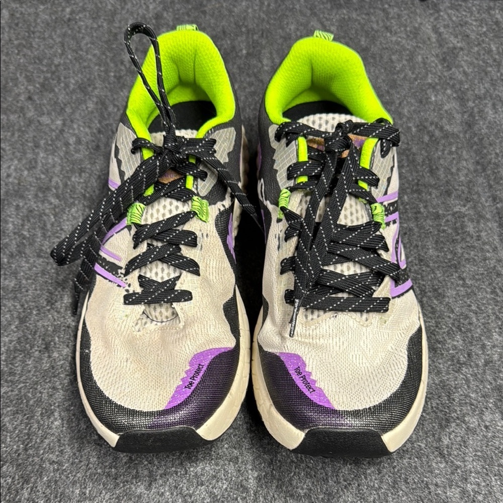 New Balance Black and Purple Athletic Shoes with Chunky Sole - Picture 2 of 9